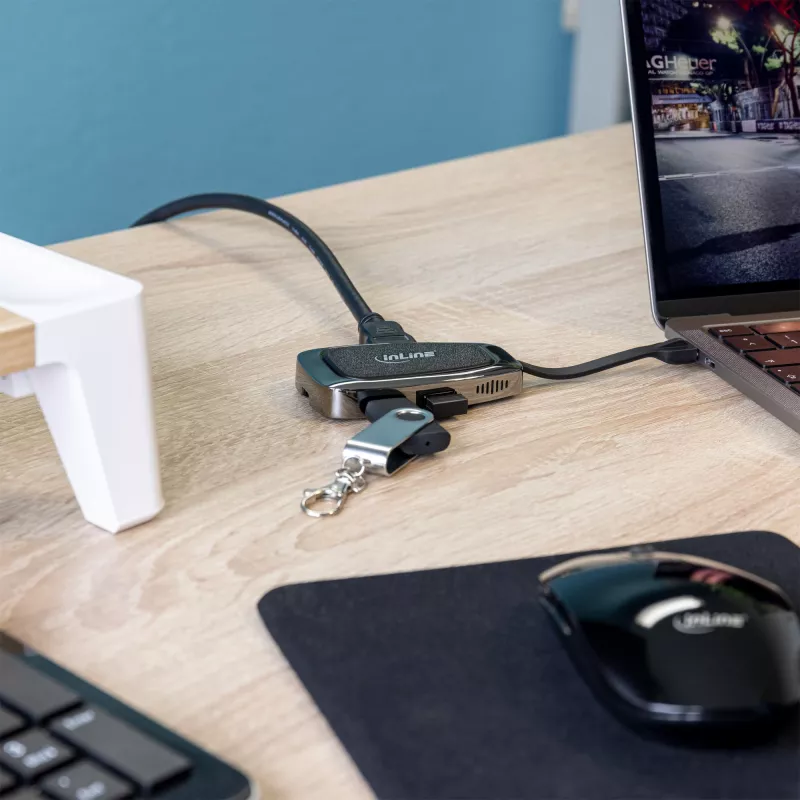 USB Hub InLine USB 3.2 Gen. 2 Multi Hub (2xUSB-A + 1xHDMI + 1xUSB-C)