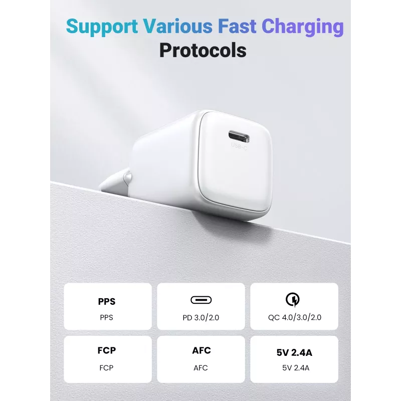Indoor Charger Ugreen 15324 Universal White AC 1 USB Type-C Port