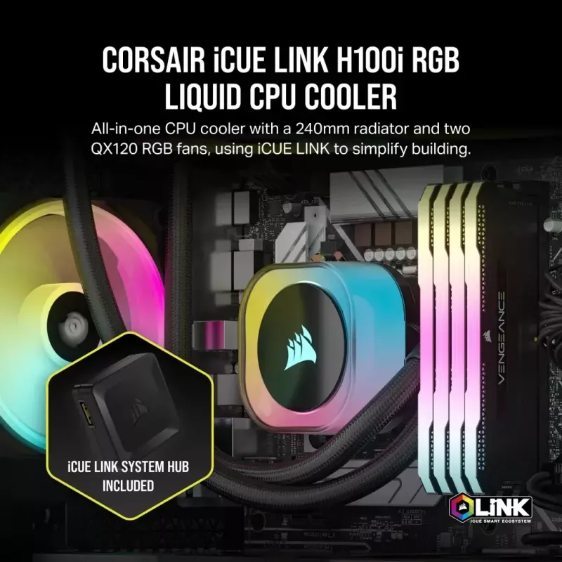 Liquid cooling kit Corsair H100I