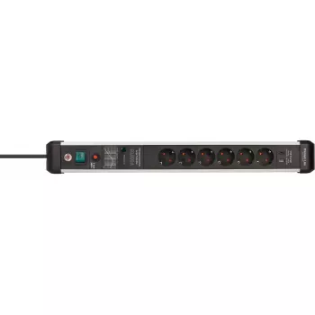 Power Extension Brennenstuhl 1391010620 3m 6 AC Outlets Indoor Black Silver