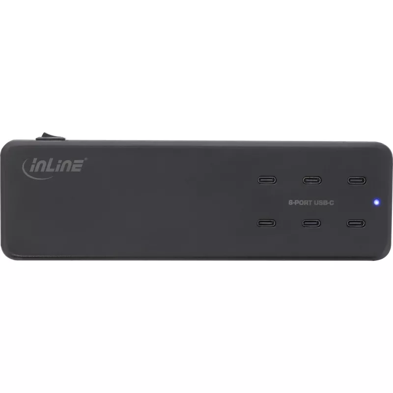 InLine Multiport power supply, charger, 6x USB-C, PD 3.0, GaN, black