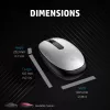 HP 240 Lunar White Bluetooth Mouse, Ambidextrous, Optical, Bluetooth, 1600 DPI, White