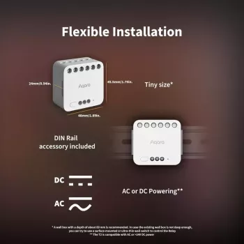 Smart Home Dual Relay Module, Aqara DCM-K01, 2-channel control