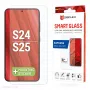 Displex Smart Glass (9H) for Samsung Galaxy S24/S25, Mounting Sticker, unbreakable