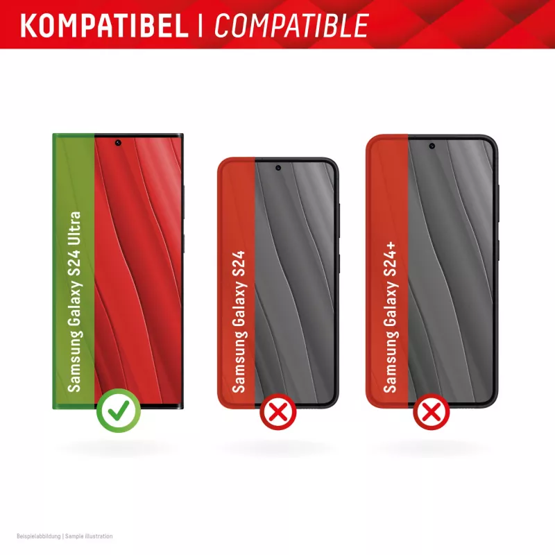 Displex Full Cover Screen Protector (10H) for Samsung Galaxy S24 Ultra, Eco Mounting Frame, Full Cover