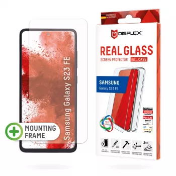 Displex Screen Protector + Case for Samsung Galaxy S23 FE, Eco Mounting Frame, scratch resistant