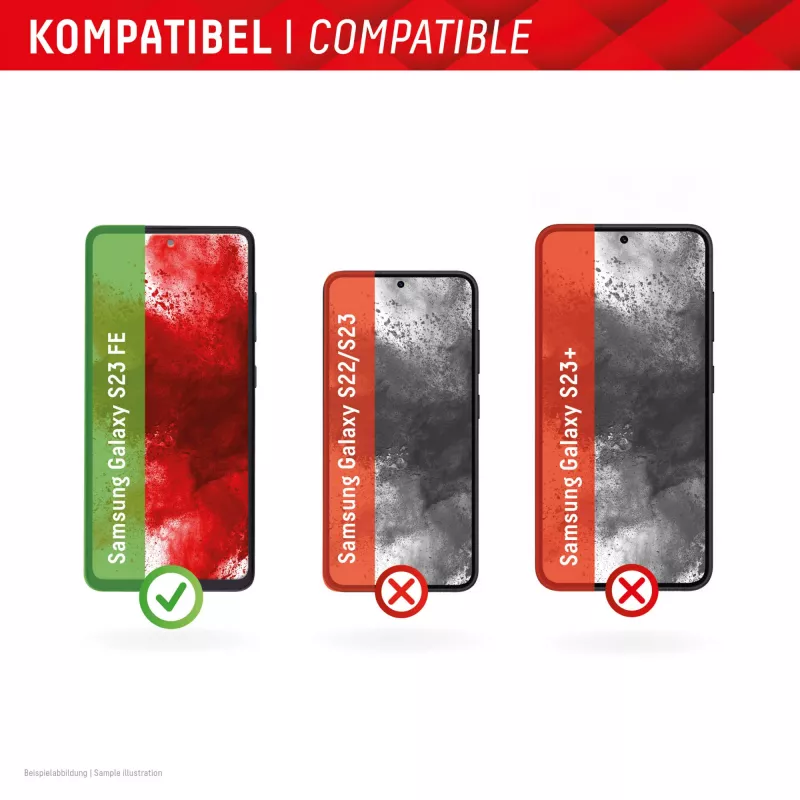 Displex Screen Protector + Case for Samsung Galaxy S23 FE, Eco Mounting Frame, scratch resistant