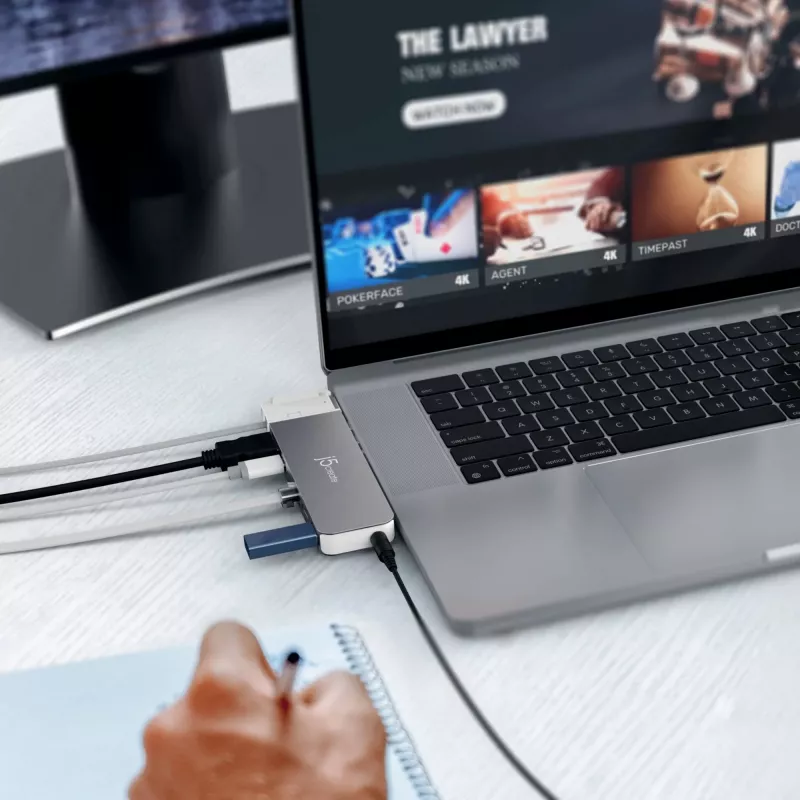 USB Hub j5create JCD395 4K60 Elite Pro Wired USB4 with MagSafe Kit