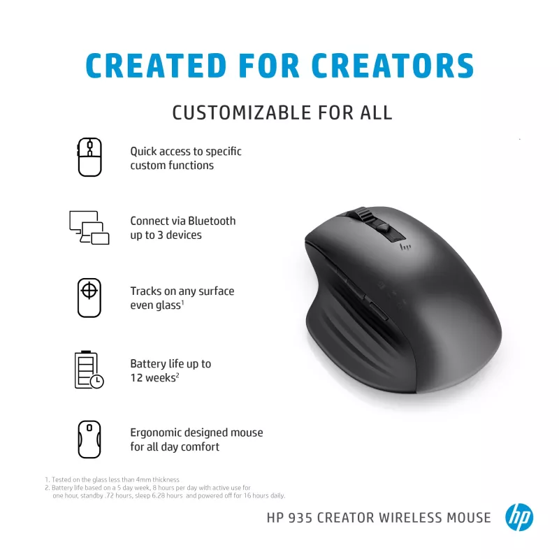 Mouse HP 935 Creator Wireless RF Wireless + Bluetooth