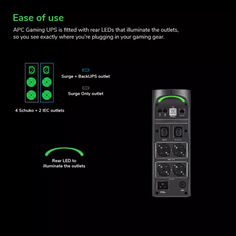 APC Back-UPS Pro BGM2200B-GR - 2200VA/1320W, 4x Schuko & 2x C13 outlets, 3x USB charger, USB dataport