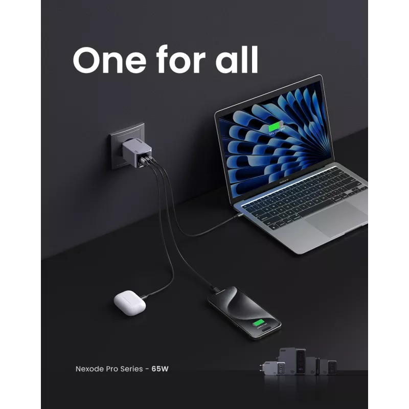 Ugreen 25871 mobile device charger Universal Grey AC Fast charging Indoor