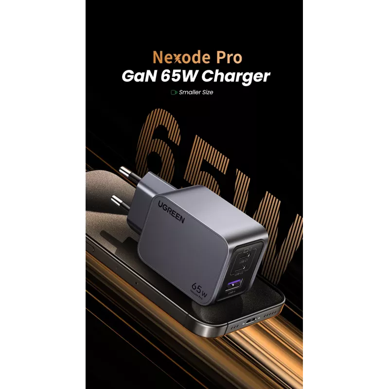 Ugreen 25871 mobile device charger Universal Grey AC Fast charging Indoor