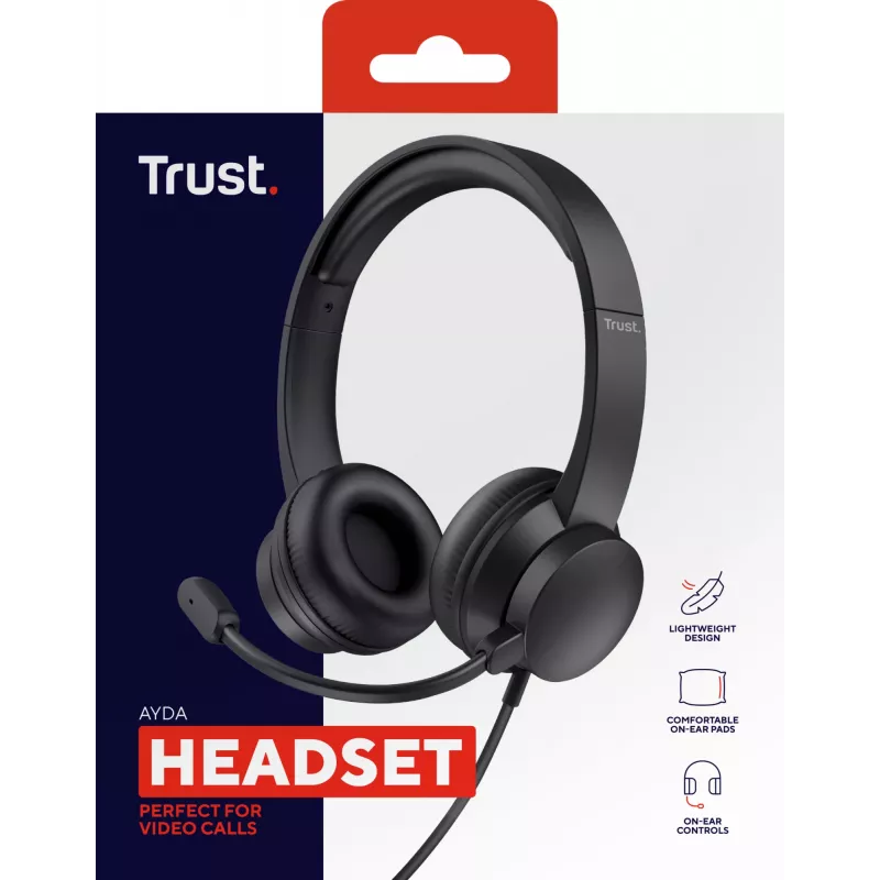 Trust Ayda Headset Wired Head-band Calls/Music Black