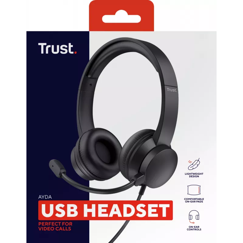 Trust Ayda Headset Wired Head-band Calls/Music Black