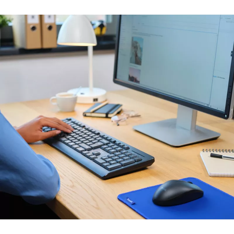 Trust Primo keyboard Mouse included Office RF Wireless QWERTZ German Black