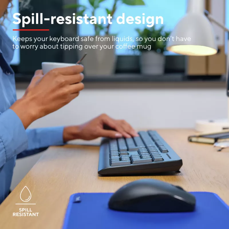 Trust Primo keyboard Mouse included Office RF Wireless QWERTZ German Black