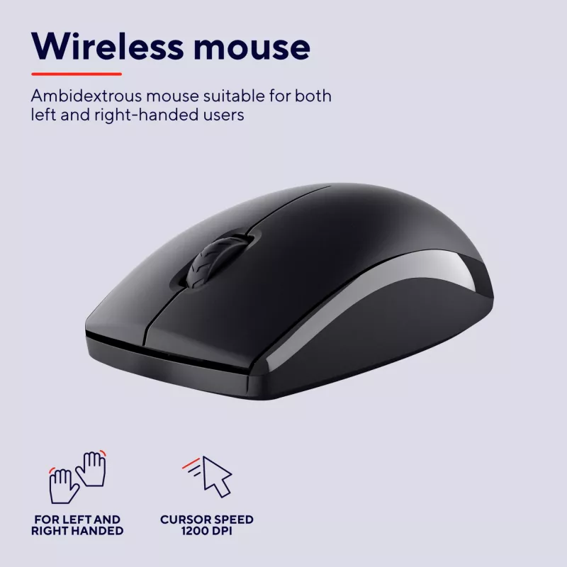 Trust Primo keyboard Mouse included Office RF Wireless QWERTZ German Black