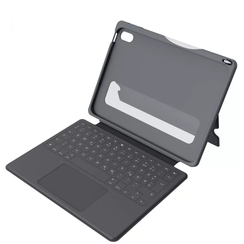 ASTAR DEQSTER Smart Rugged Touch Plus Keyboard for iPad 10.9 inch — QWERTZ German, Mechanical switches, Smart Connector docking, Grey