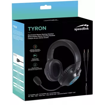 Headphones SPEEDLINK TYRON Wired Gaming Black
