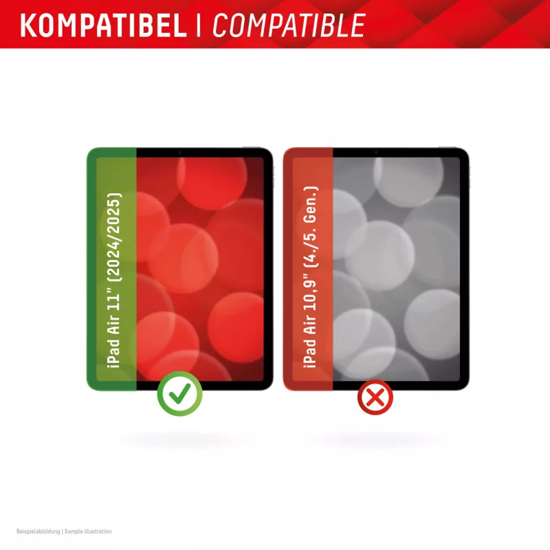 Displex Tablet Glass (9H) for Apple iPad Air 11 inch (2024/2025), Eco Mounting Frame, unbreakable, ultra-slim, invisible