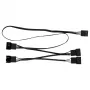 PWM Sharing Cable Arctic PST Cable Rev. 2 for 4 PWM Fans, 4-pin PWM connectors, Black