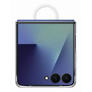 Protective case for Samsung Galaxy Z Flip7 by Samsung — Clear, model EF-QF766CTEGWW