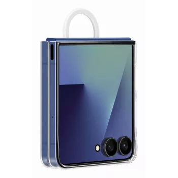 Protective case for Samsung Galaxy Z Flip7 by Samsung — Clear, model EF-QF766CTEGWW