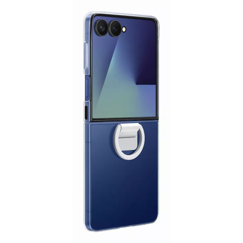 Protective case for Samsung Galaxy Z Flip7 by Samsung — Clear, model EF-QF766CTEGWW