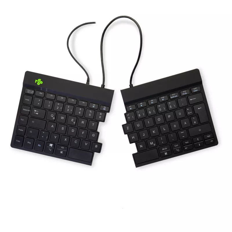 R-Go Tools Ergonomic keyboard R-Go Split Break v2 with break software, ergonomic split keyboard, QWERTZ (DE), Wired, black