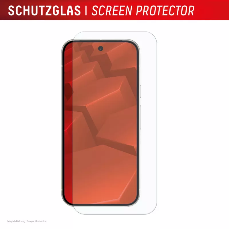 Displex Screen Protector (10H) for Google Pixel 9a, Eco Mounting Frame, scratch resistant