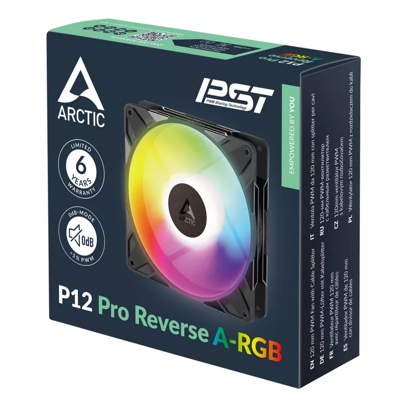 ARCTIC Freezer P12 Pro Reverse A-RGB - 3 Pack Computer case Fan 12 cm Black 3 pc(s)