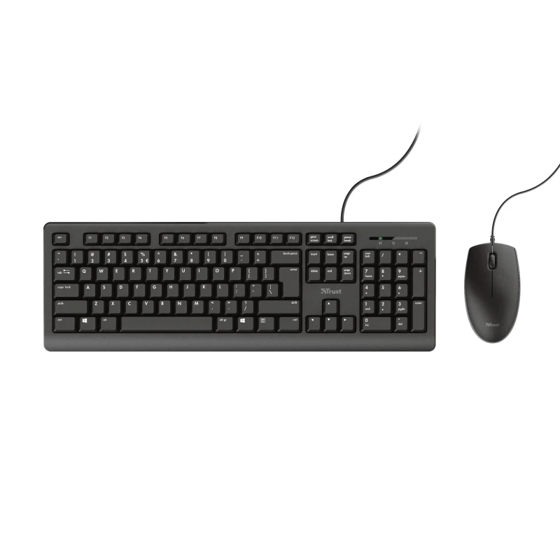 Trust Primo keyboard Mouse included Office USB German Black