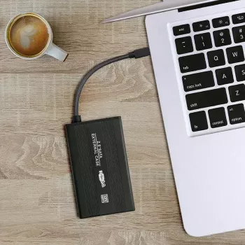 HDD/SSD enclosure QOLTEC 51861 for 2.5 inch SATA3 drives, USB 3.0, black
