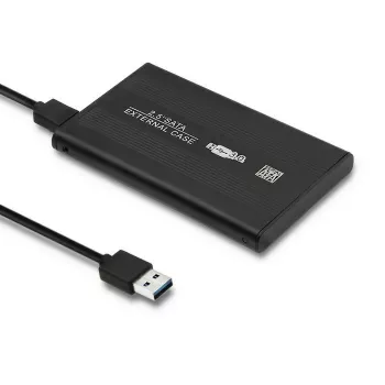 HDD/SSD enclosure QOLTEC 51861 for 2.5 inch SATA3 drives, USB 3.0, black