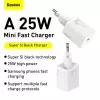 Baseus Super Si Indoor Charger White Fast Charging 12V 1xUSB-C