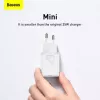 Baseus Super Si Indoor Charger White Fast Charging 12V 1xUSB-C