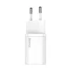 Baseus Super Si Indoor Charger White Fast Charging 12V 1xUSB-C
