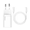 Baseus Super Si Indoor Charger White Fast Charging 12V 1xUSB-C