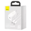 Baseus Super Si Indoor Charger White Fast Charging 12V 1xUSB-C