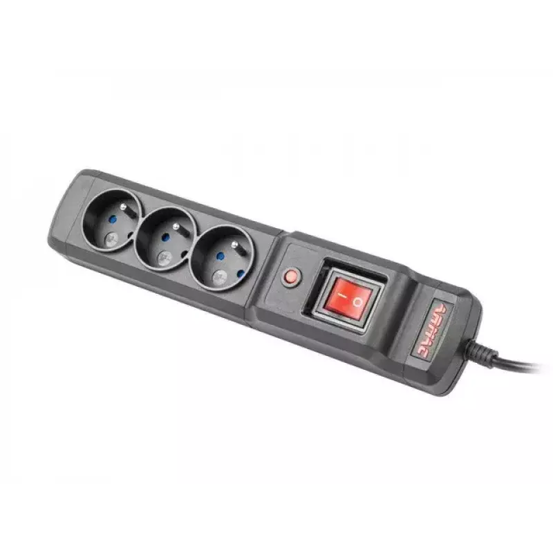 Power strip ARMAC Multi M3 — 3 outlets, 5 m cable, black