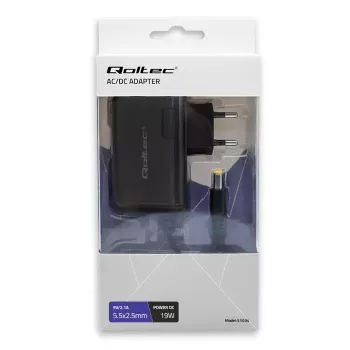 Power Adapter Qoltec 51034 Indoor 19W Black 220-240V