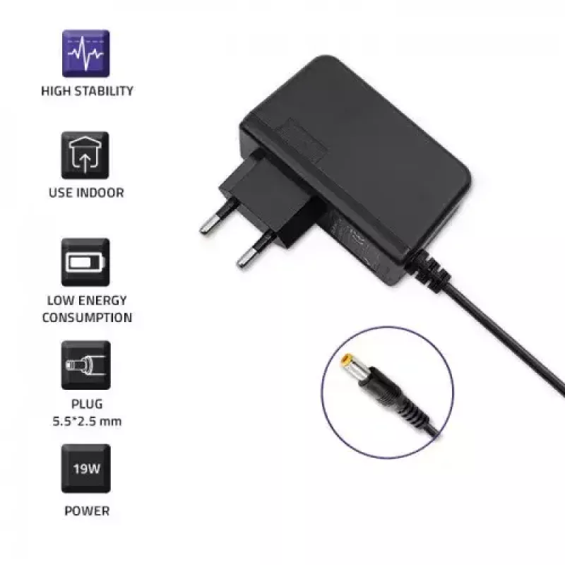 Power Adapter Qoltec 51034 Indoor 19W Black 220-240V