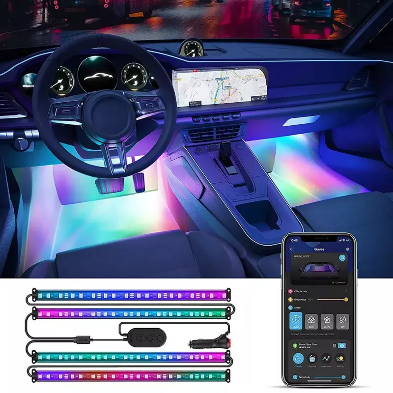 Smart strip light Govee RGBIC Interior Car Lights Bluetooth 30 cm