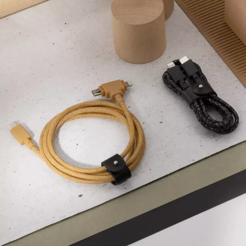 USB cable Native Union Belt Cable Duo 1.5 m USB‑C to USB‑C/Lightning Black