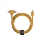 USB cable native union Belt Cable Duo 1.5 m USB-C to USB-C/Lightning Yellow