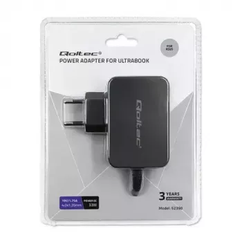 Charger Qoltec 52408 Indoor AC Laptop 19V 2.1A Black