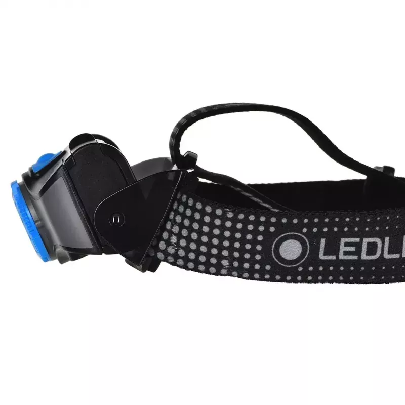 Headlamp Ledlenser MH7 Black Blue — rechargeable LED headlamp, 400 lumens, built-in battery