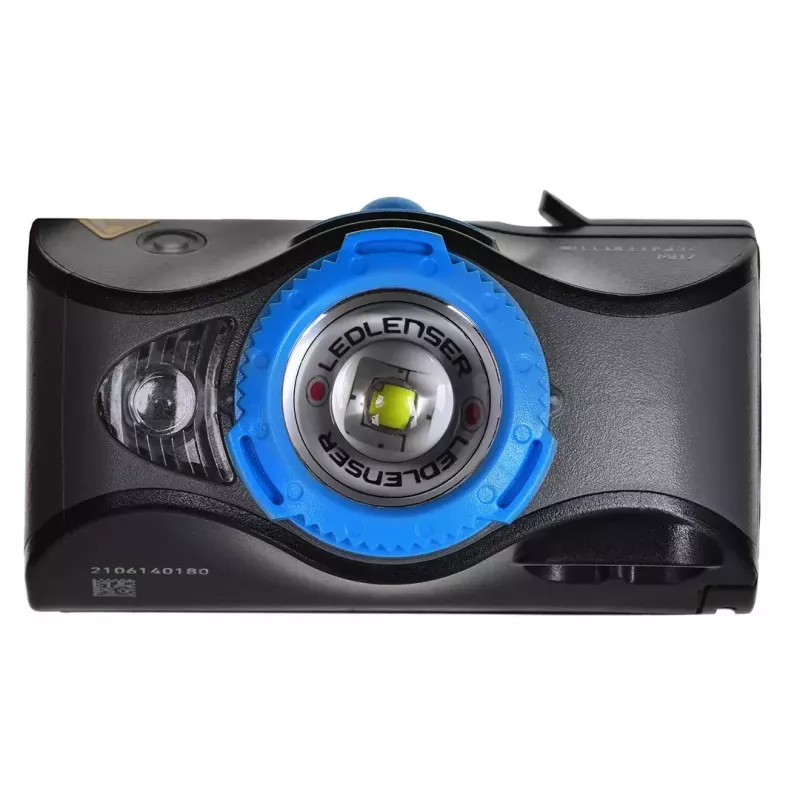 Headlamp Ledlenser MH7 Black Blue — rechargeable LED headlamp, 400 lumens, built-in battery