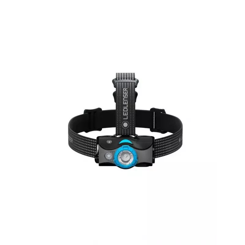 Headlamp Ledlenser MH7 Black Blue — rechargeable LED headlamp, 400 lumens, built-in battery