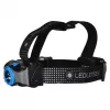 Headlamp Ledlenser MH7 Black Blue — rechargeable LED headlamp, 400 lumens, built-in battery